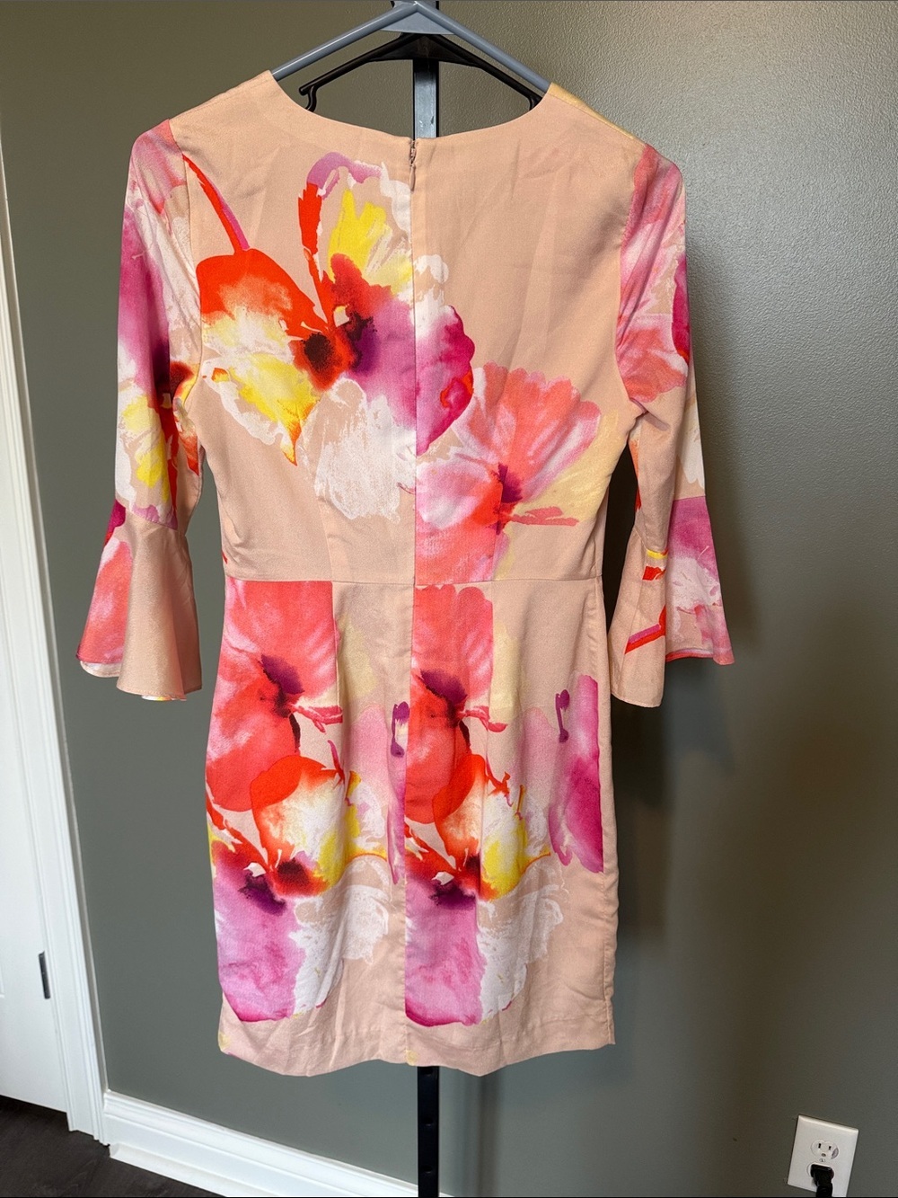 NWT The Limited pink floral lined 0p dress - Picture 2 of 3